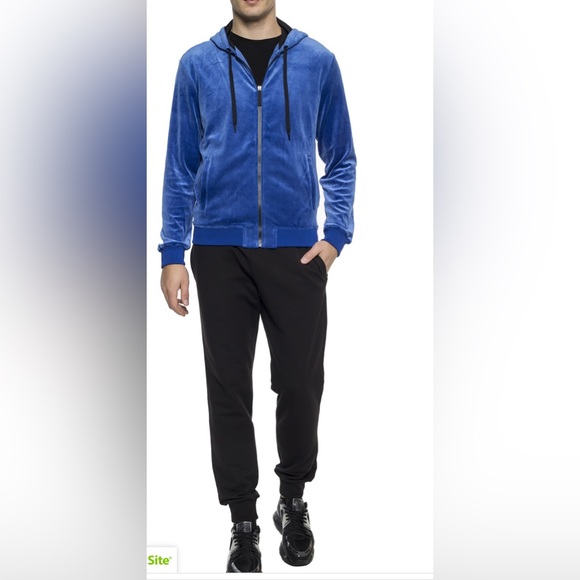 VERSACE BLUE MEDUSA HEAD HOODIE - Picture 3 of 9